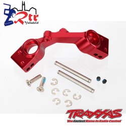 Portadores eje de muñón trasero aluminio Rojos TRA1952R