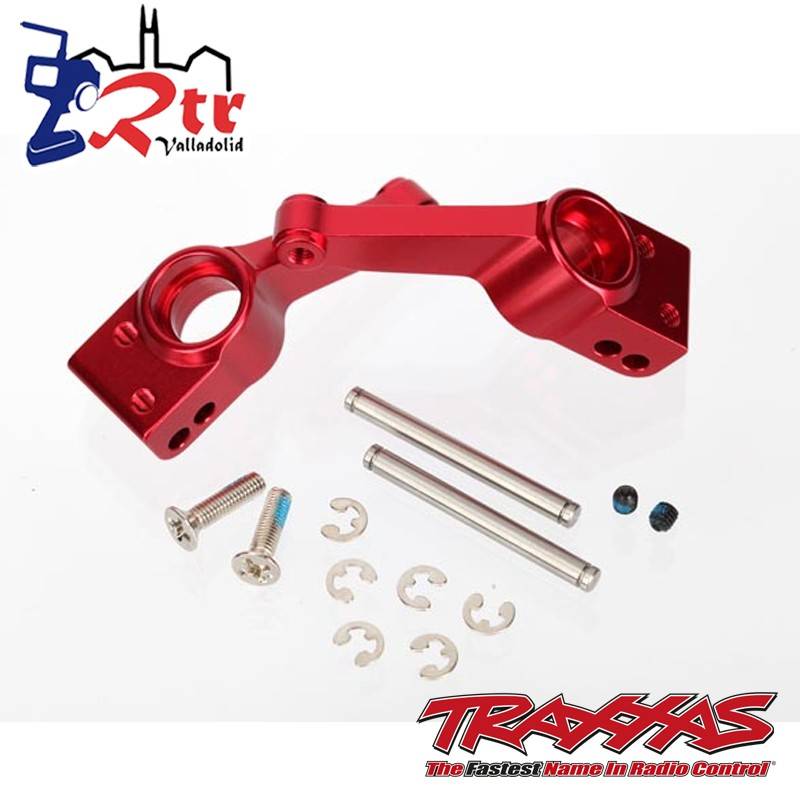 Portadores eje de muñón trasero aluminio Rojos TRA1952R