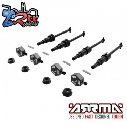 ARRMA Metal Axle & Wheel Hex Set Type F (4pcs): GROM
