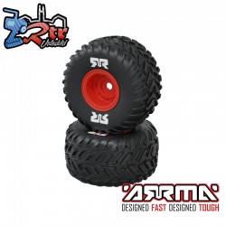 ARRMA dBoots Cut Chevron Monster Truck Tire Set  Glued...