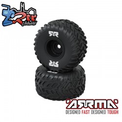 ARRMA dBoots Cut Chevron Monster Truck Tire Set  Glued...