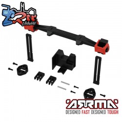 ARRMA Ratchet Battery Mounting Set  Red