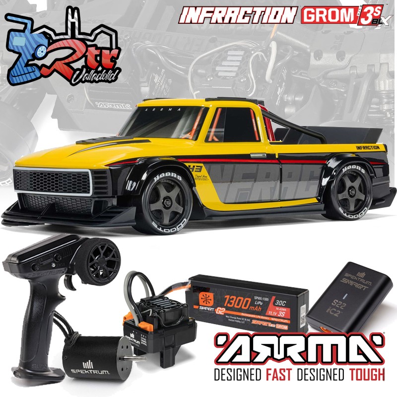 Arrma Infraction Grom 4X4 1/12 3S 4X4 Brushless RTR Amarillo