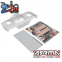 ARRMA 1-8 QUAKE 4S Brushless Clear Trimmed Body