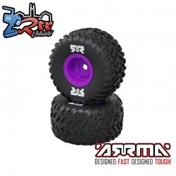 ARRMA dBoots Cut Chevron Monster Truck Tire Set  Glued...
