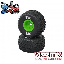 ARRMA dBoots Cut Chevron Monster Truck Tire Set  Glued...