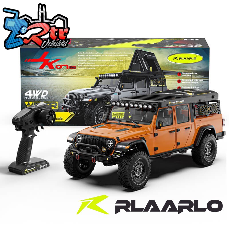 Rlaarlo JK07Pro V2 4WD 1/7 Brushless RTR RC Crawler Naranja