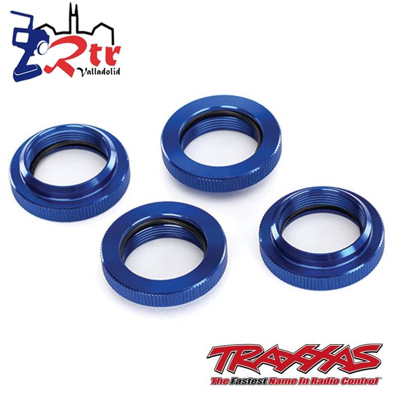 Retenedores de resortes GTX Azul Traxxas X-maxx TRA7767