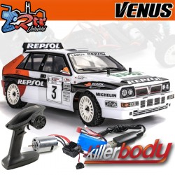 Rally Car Killerbody VENUS Lancia Delta Rally 2WD 1/10 Escobillas