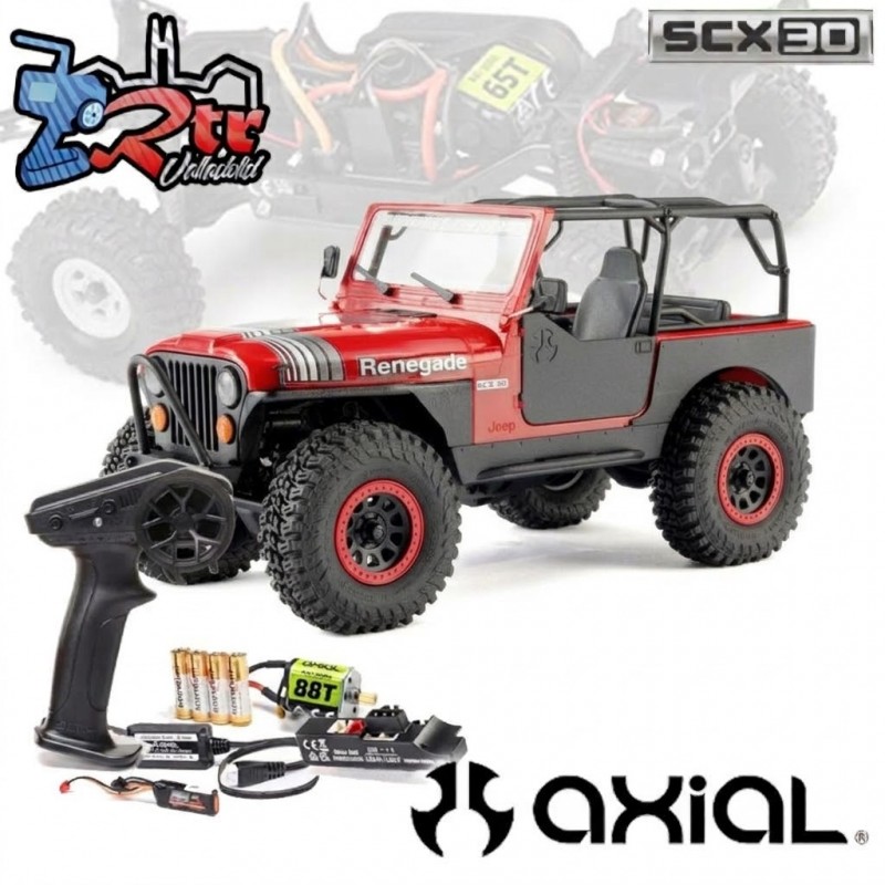 Axial SCX30  Jeep CJ-7 RTR Crawler 1/30 Rojo Escobillas