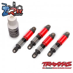 Amortiguadores GTM Pro de aluminio rojo con muelles (4)...