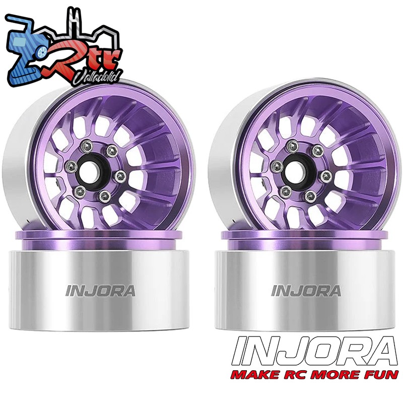 Llantas Injora 1.9 beadlock Turbine Deep Dish 81.6gr c/u W1915 (4 Unidades) Purpura