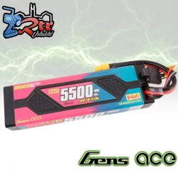 Batería Gens Ace Lipo 5500mAh 7.6V 100C 2S1P Conector XT60 Advanced