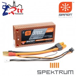 Spektrum SMART LiPo 3700mAh 7.4V 2S 100C Caja Dura Shorty IC3