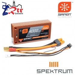 Spektrum SMART LiPo 4000mAh 7.4V 2S 100C Caja Dura Shorty IC3