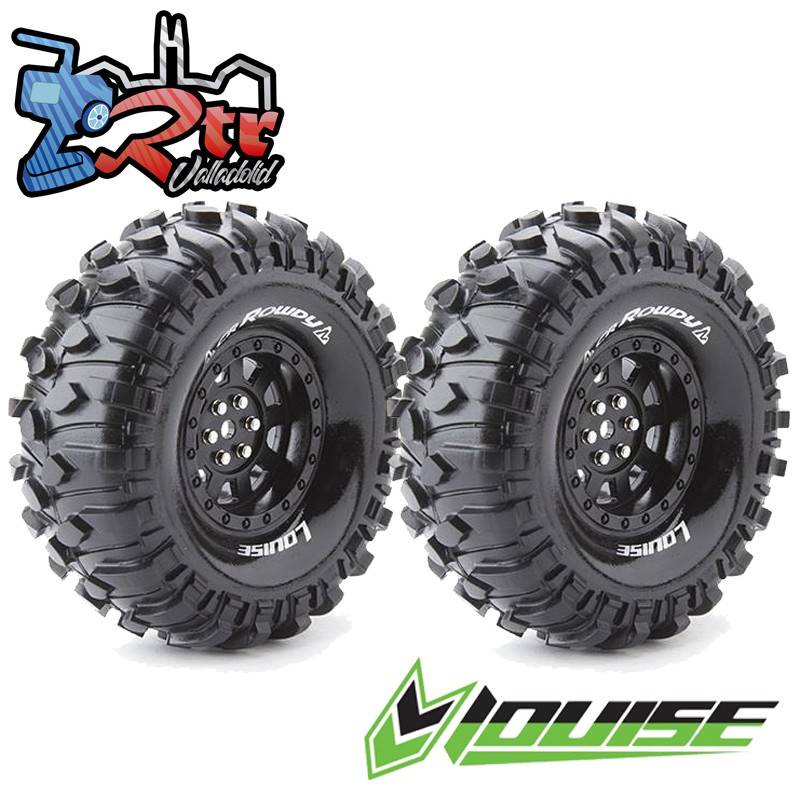 Ruedas 12mm Crawler 1.9" Louise CR-ROWDY 1/10 Llantas Negras