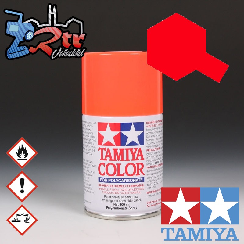 PS-20 Spray Rojo Fluorescente 100Ml Tamiya Lexan Policarbonato