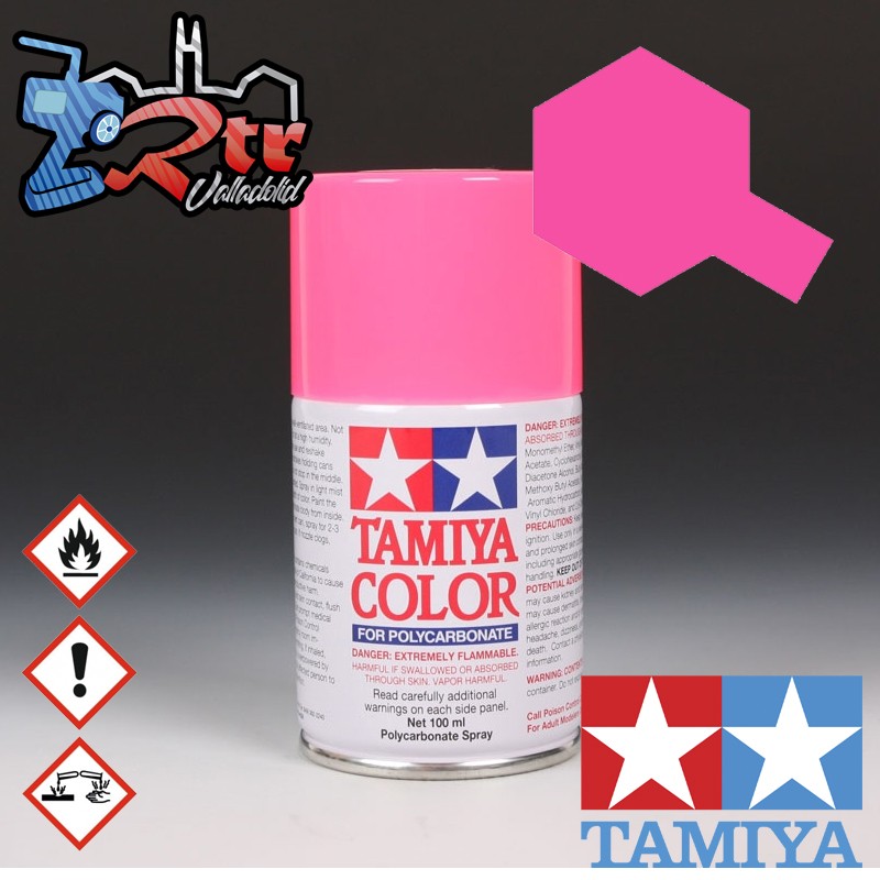 PS-28 Spray Rosa Flourescente 100Ml Tamiya Lexan Policarbonato
