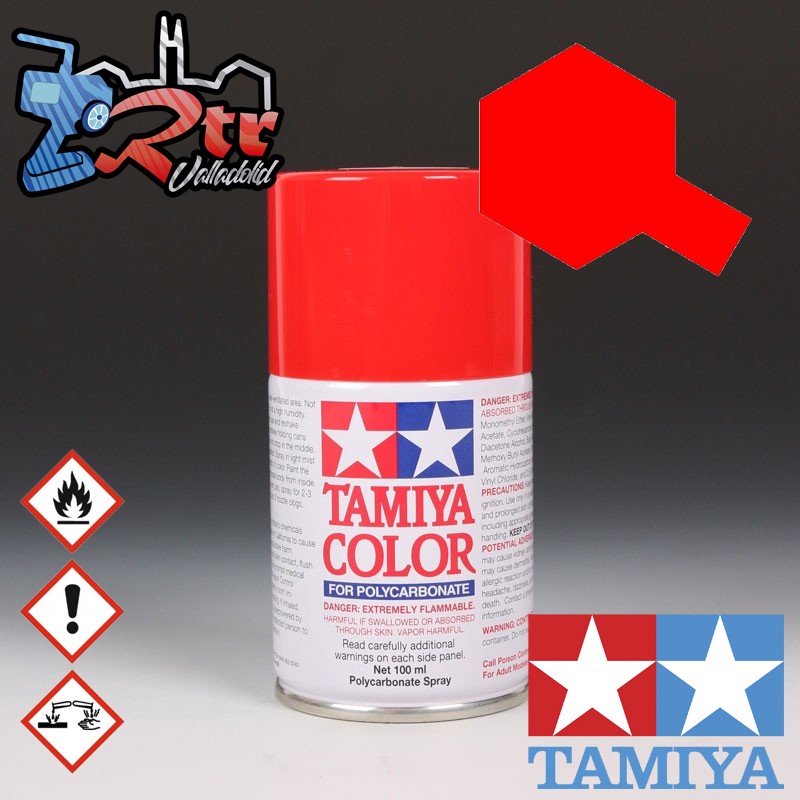 PS-34 Spray Rojo Brillante 100Ml Tamiya Lexan Policarbonato