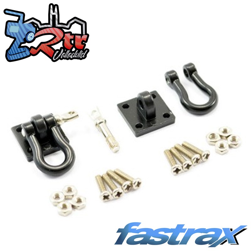 Grilletes de Metal Negros y soporte de montaje 2pc Fastrax FAST2320R