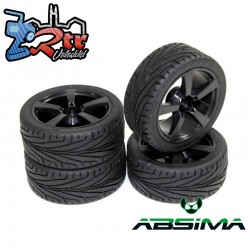 Ruedas de Carretera Absima 5 Spokes negras 12 mm 1/10