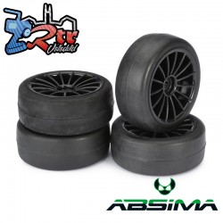 Ruedas de Carretera Absima 15 Spoke/Slick Negro 12 mm 1/10