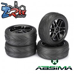 Ruedas de Carretera Absima 6 Spoke/Profile Plata 12 mm 1/10