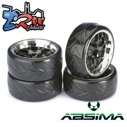 Ruedas de Drift Absima Comb/Profile A Negro Cromo 12 mm 1/10