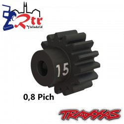 Piñon 15 Dientes 0,8 Pitch TRX3945X Eje 3.2mm Opcional