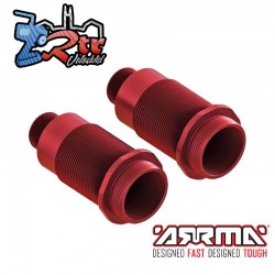 Cuerpo del amortiguador 16x47mm aluminio Rojo Arrma AR330476
