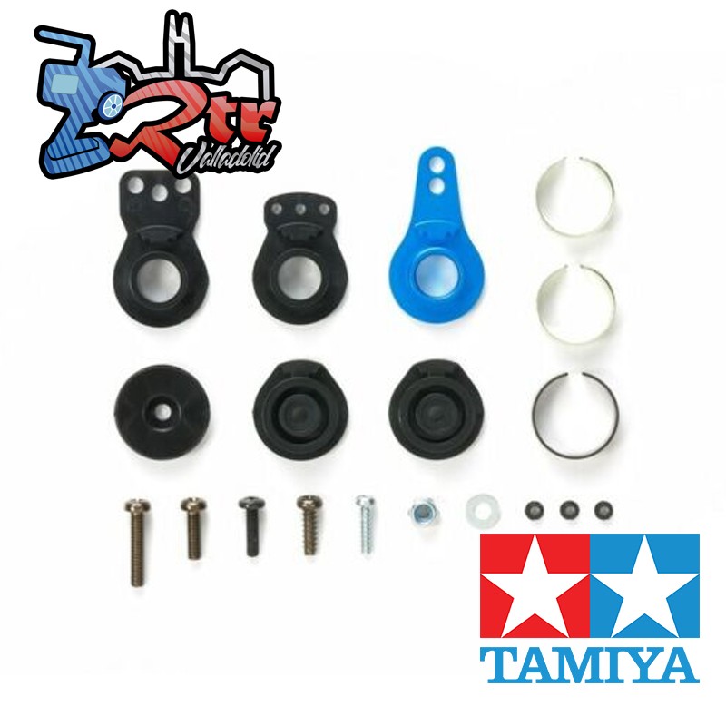 TT-02 Servo Saver Set con bocina de aluminio azul 54799 Tamiya