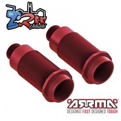 Cuerpo del amortiguador 16x49mm aluminio Rojo Arrma AR330476