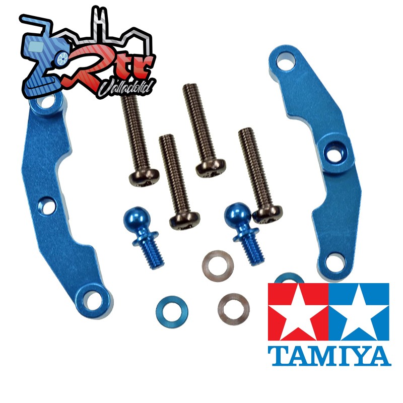 Tipo-S Soporte de brazo superior de aluminio 2 piezas azul TT-02 Tamiya 54651
