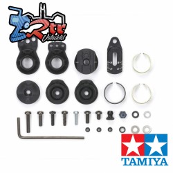 Salva servo aluminio Negro Tamiya 54799