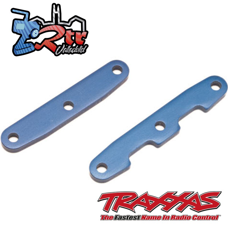 Barras de unión de mamparo, delanteras y traseras, aluminio azul Traxxas TRA6823
