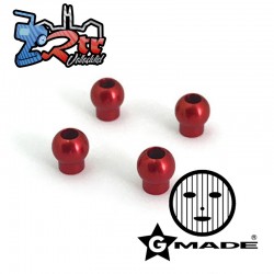 Bolas de aluminio Amortiguador 6.8x7.6 Rojas Gmade GM0020098