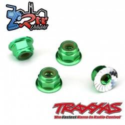 Tuercas de seguridad 4mm Aluminio Verde Traxxas TRA1747G