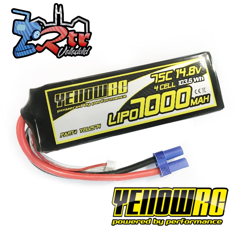 Yellow RC LiPo 7000mAh 14,8V 4S 45/90C EC5 Plug