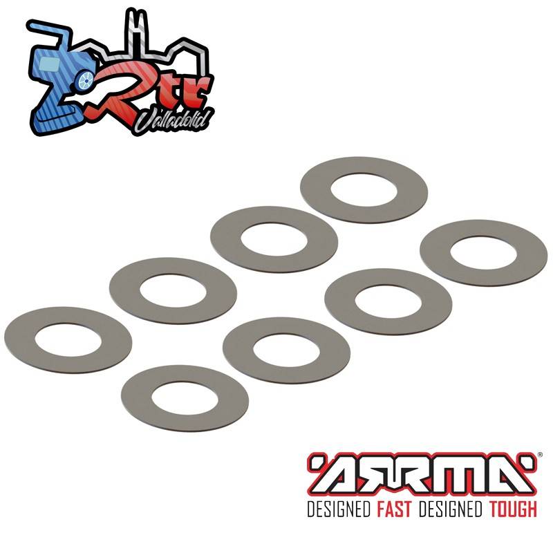 Cuñas de ajuste 6.2x11.9x0.3mm 8 Unidades Arrma ARA709060