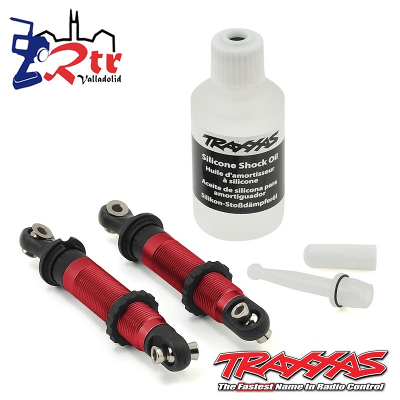 Amortiguadores Traxxas GTS Aluminio Rojo Cortos TRX-4 TRA8260R