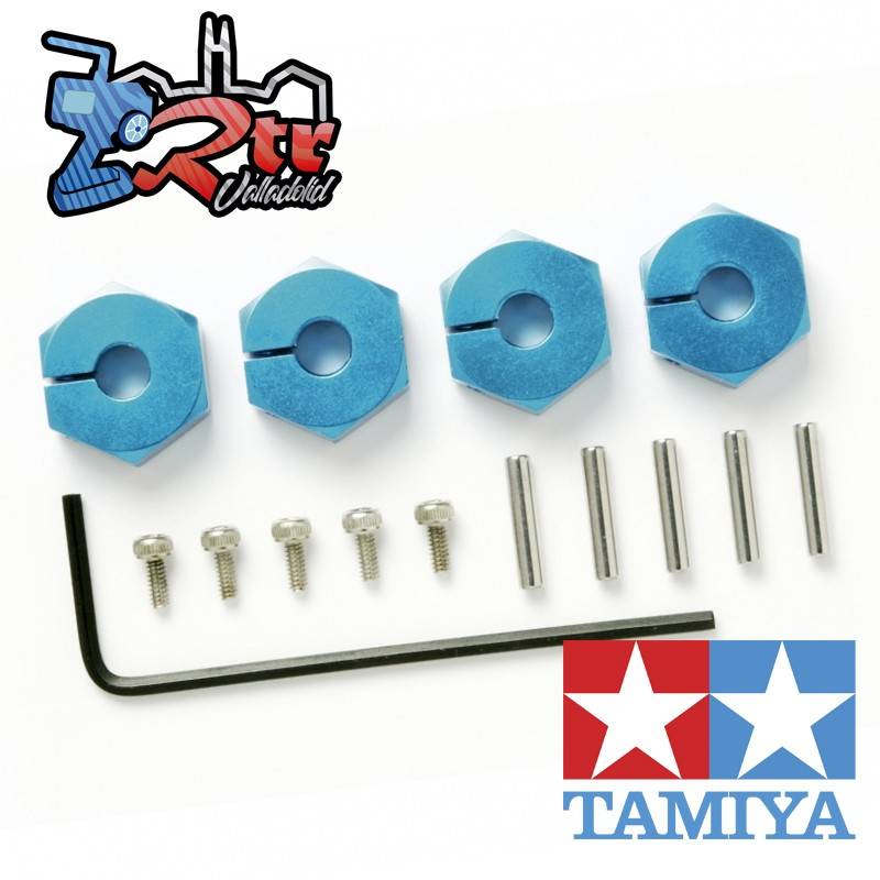 Cubos de rueda hexagonos 12mm con pasadores Tamiya 53823