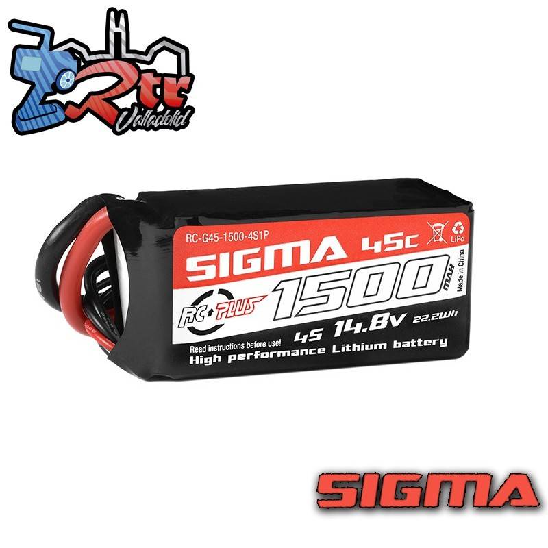 Lipo RC Plus 1500mAh 14.8V 4S 45C conector Xt60