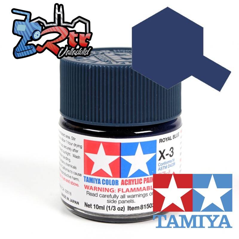 X-3 Pintura Acrilica Azul real brillante 10Ml Tamiya