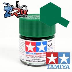 X-5 Pintura Acrílica Verde brillante 10Ml Tamiya
