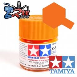X-6 Pintura Acrílica Naranja brillante 10Ml Tamiya
