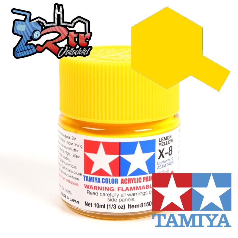 X-8 Pintura Acrílica Amarillo Limon brillante 10Ml Tamiya