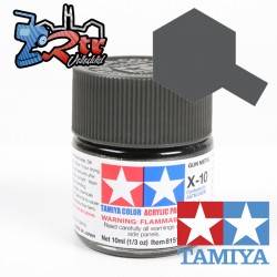 X-10 Pintura Acrílica Gris Acero brillante 10Ml Tamiya