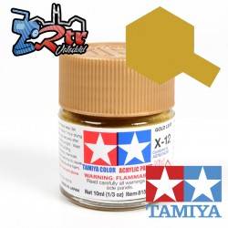 X-12 Pintura Acrílica Dorado Meralicó brillante brillante 10Ml Tamiya