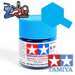 X-14 Pintura Acrílica Azul Cielo brillante brillante 10Ml Tamiya