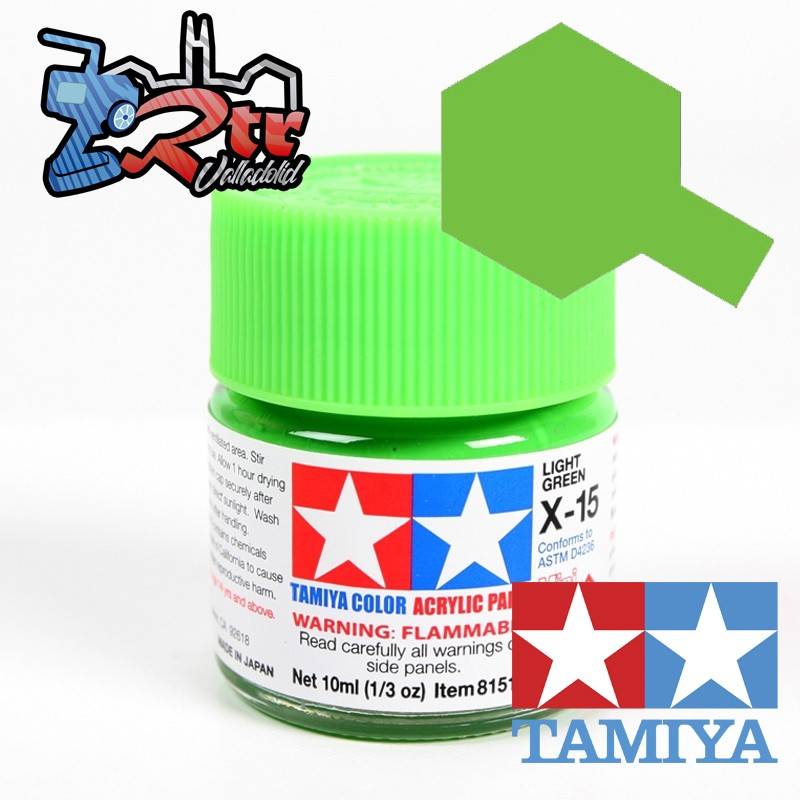 X-15 Pintura Acrílica Verde Palido brillante brillante 10Ml Tamiya